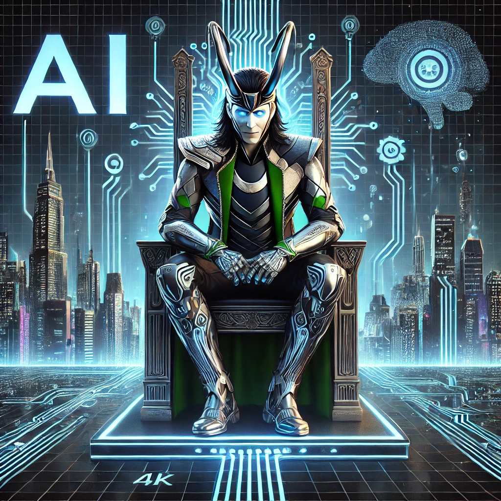 Loki Cibernético en su Trono de Circuitos