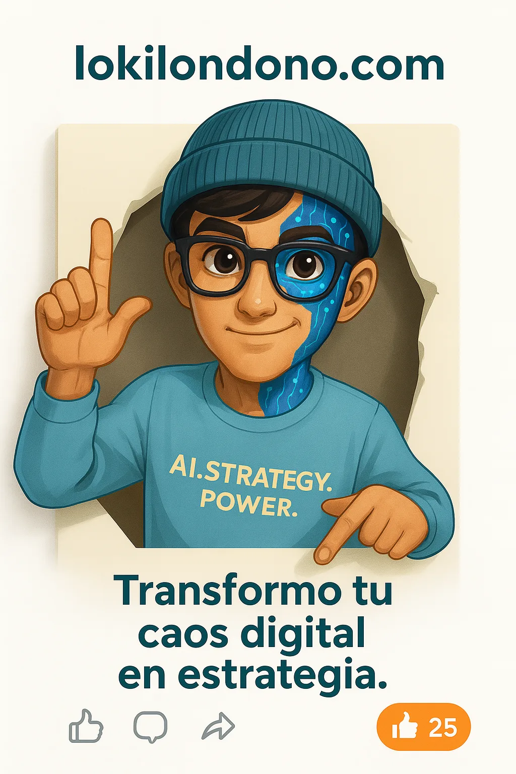Imagen conceptual del caos digital y la estrategia de IA